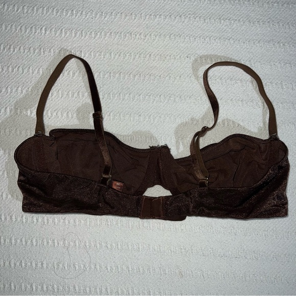 Skims Jasper Glissenette Underwire Balconette Bra Size 38B Espresso Brown - Picture 2 of 6